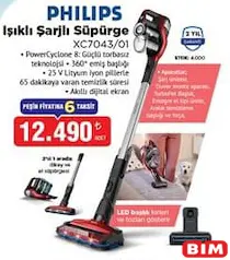 PHİLİPS XC7043/01 IŞIKLI ŞARJLI SÜPÜRGE